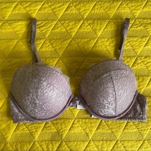 Purple Lace Victoria’s Secret Dream Angels Push-Up Bra Size 34C